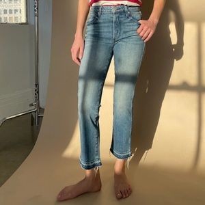 Amo babe high rise slim ankle distressed jeans size 24